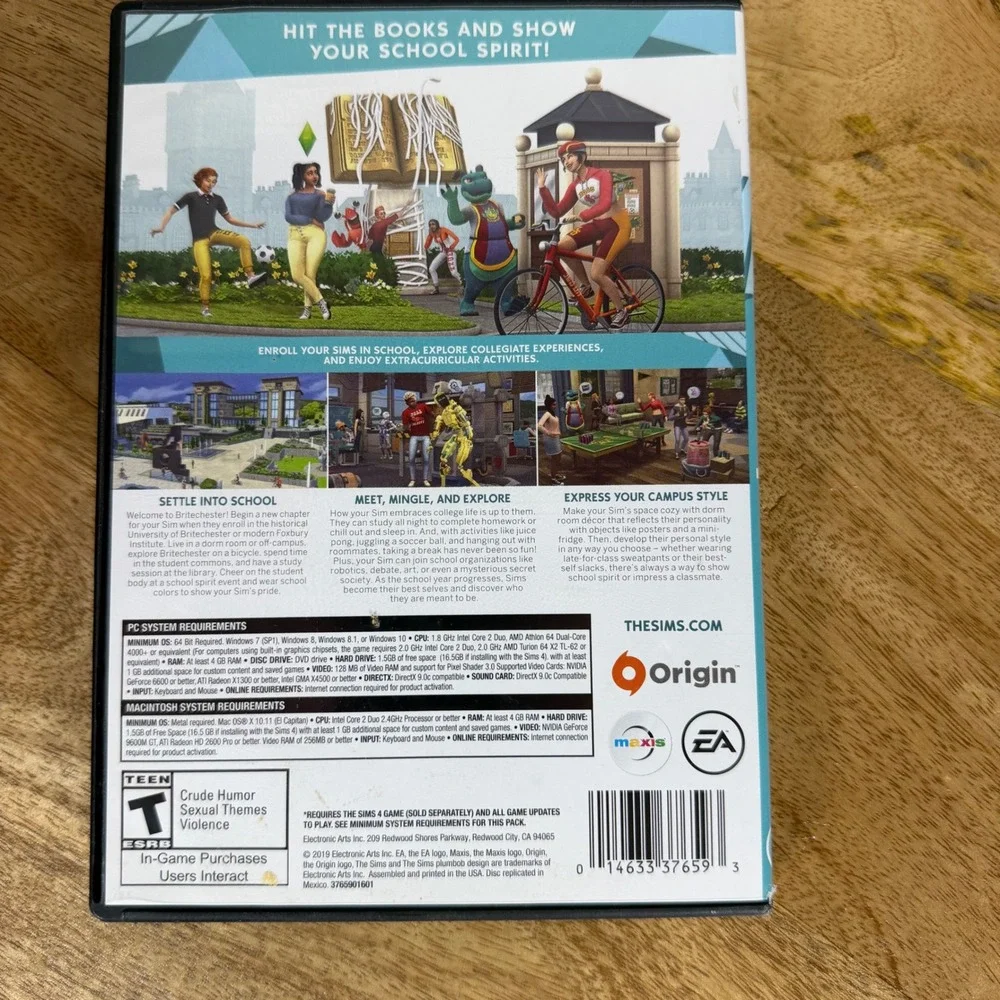 The Sims 4 Discover University Expansion Pack PC Mac DVD Software EA Maxis